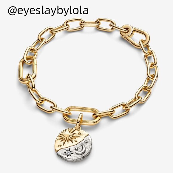 Pandora Sun and Moon Medallion Charm - Picture 3 of 5